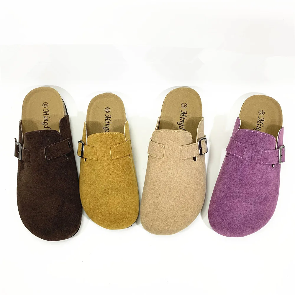 Сандалии женские KINE PANDA пробковые плоская подошва повседневные пляжные тапочки