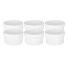 6 упаковок 3-дюймовых керамических Ramekins фарфоровых суфле чашек для блюд крем-брюле, для суфле чашек, для выпечки Ramekin