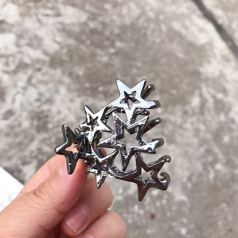 Заколка для волос в стиле ретро с пятиконечной звездой металлическая заколка