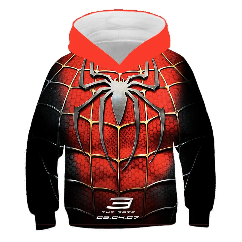 

2021 New Fashion Spidermans Hoodies Sweatshirts For Kid Boys and girls Sweatshirt Boy Clothes Spider Children Top Outwear Hiphop