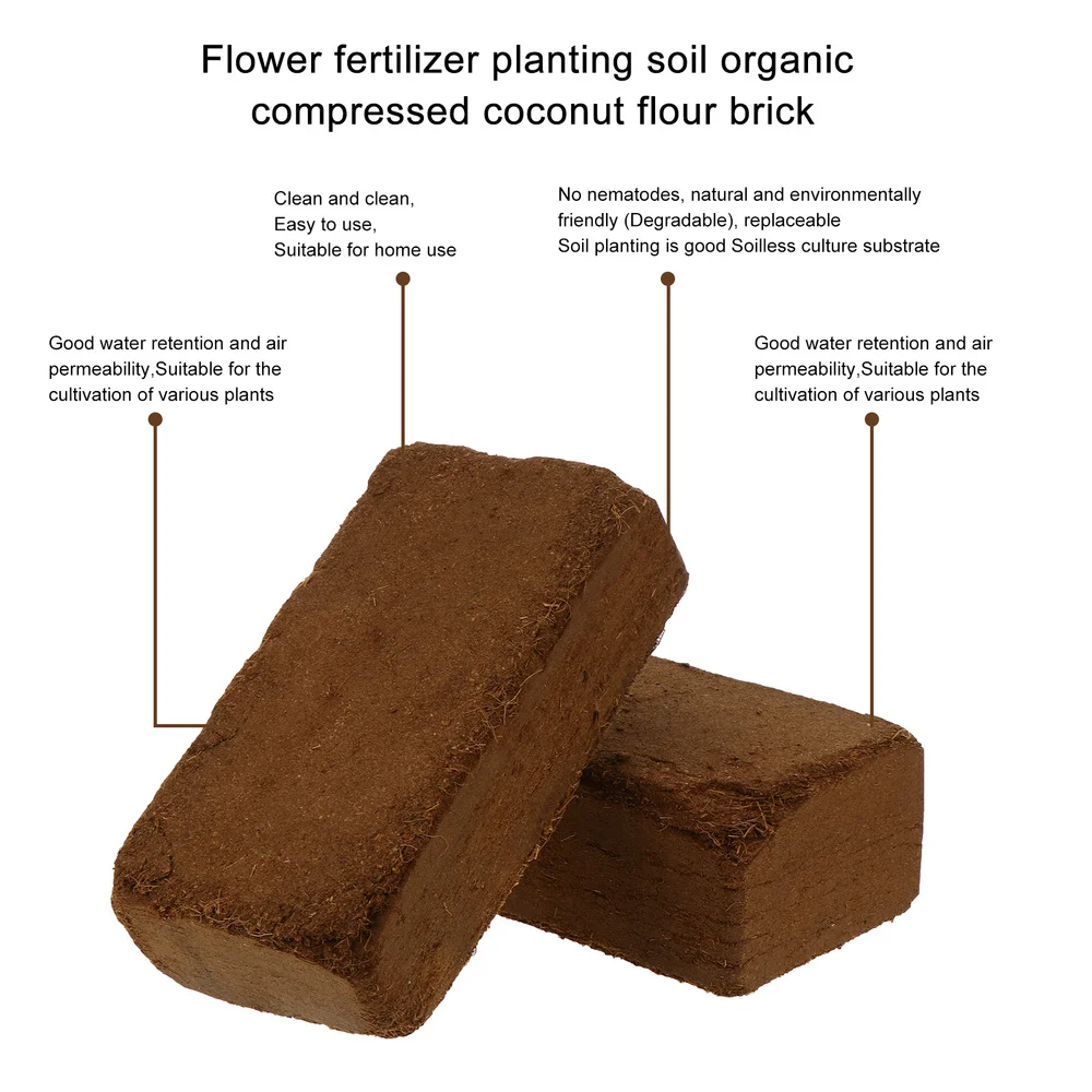 

3pcs Coconut Fiber Nutrient Block Soilless Cultivation Fertilizer Seedlings Soil