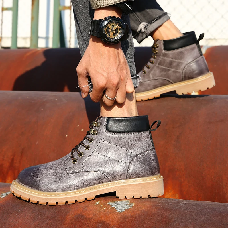 

Mens Boots Casual Men's Casual Sneakers Men Sport Shoes Black Spring Fashion Man Sneaker Breathable Leather Sports