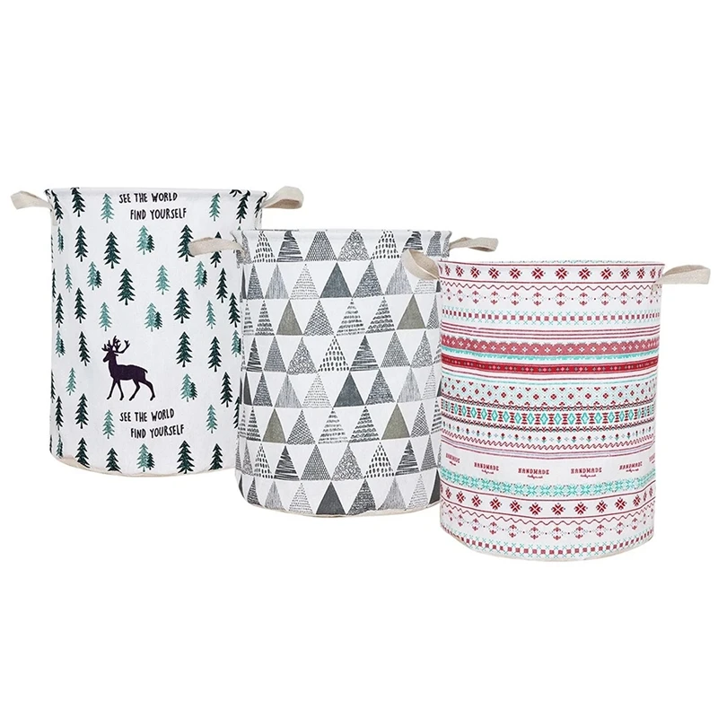 

3 шт., корзина для грязной одежды, без крышки