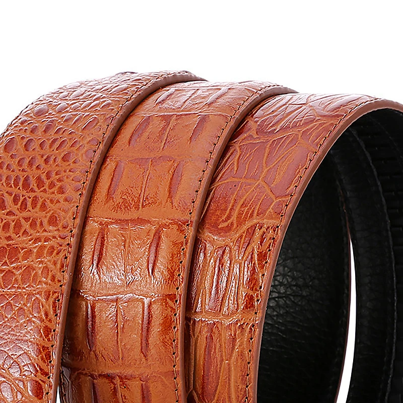 Модный мужской ремень без пряжки мужские ремни из натуральной кожи деловой