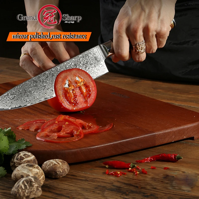 GRANDSHARP дамасский набор кухонных ножей 2 шт. японский нож из нержавеющей стали VG10