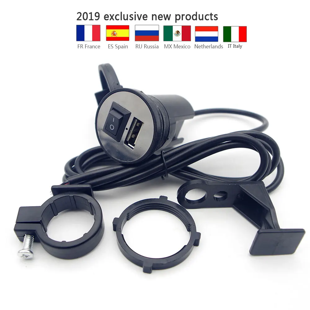 

Motorcycle Waterproof USB Cable Adaptor Charger 2.1A Fast Charging for bmw motorcycle honda cb750 kawasaki ninja suzuki sv 650