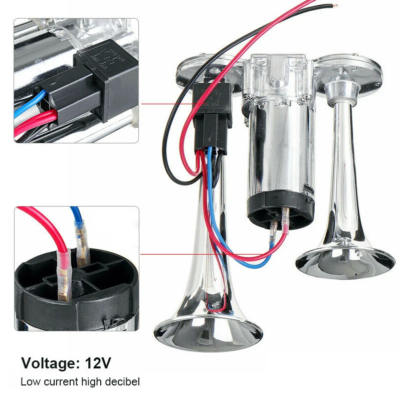 

1 комплект 12 В Автомобильный Электрический гудок 600 дБ долговечный эффективный автомобильный гудок для лодки грузовика