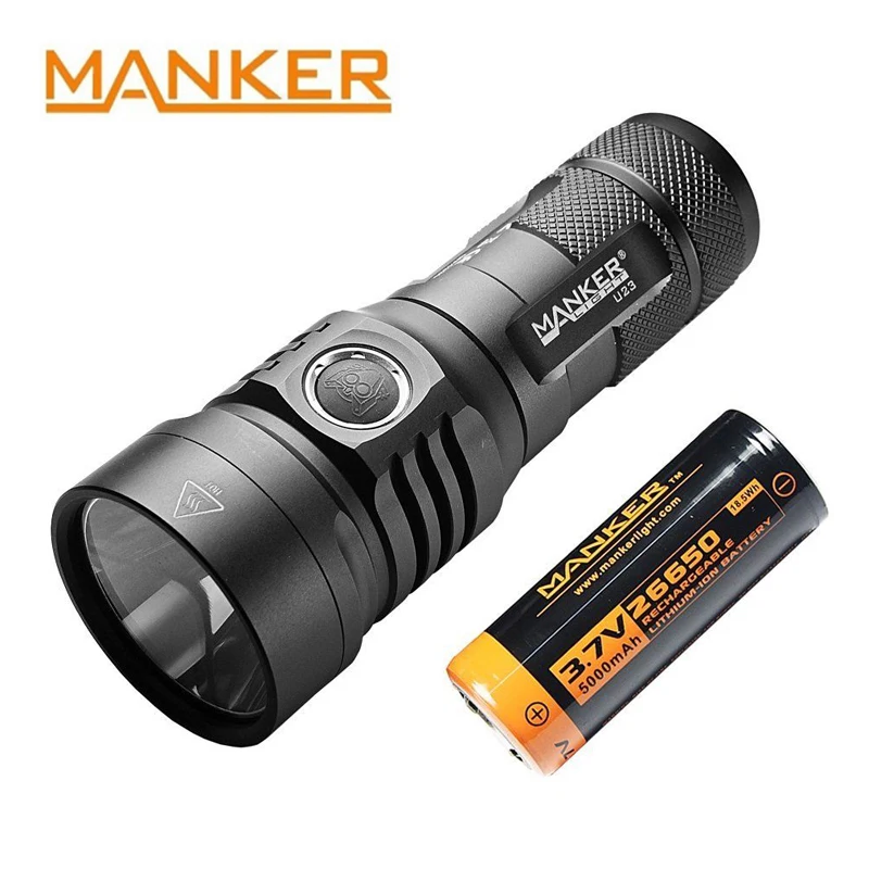 Manker U23 2000 люмен XHP-35 HD светодиодный фонарик тип-c USB фонарь с 5000 мАч перезаряжаемый 26650 светодиодный фонарик USB