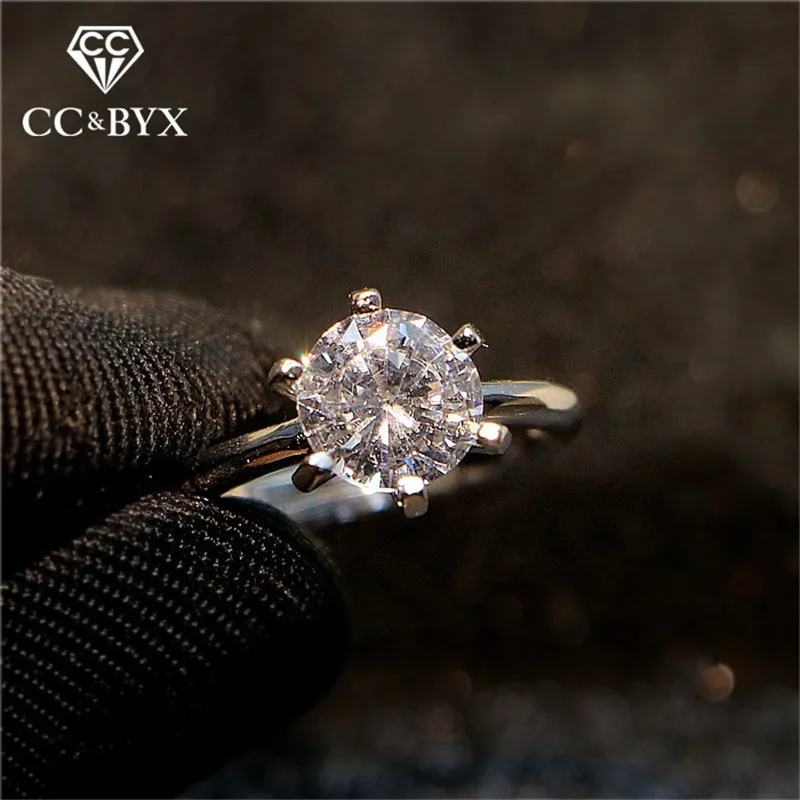 Женские обручальные кольца CC S925 обручальное кольцо с кубическим цирконием 1 25