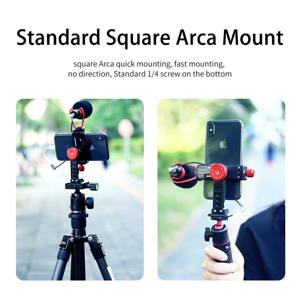 ulanzi st 14 iron man iii vertical shooting metal smartphone mount holder cold shoe tripod mount for led light mic vlog mount free global shipping