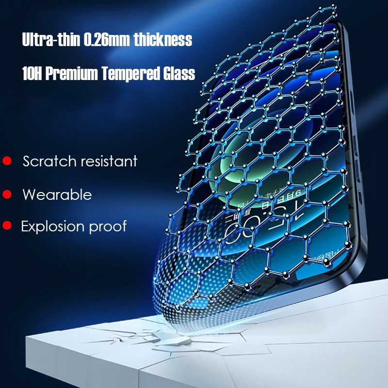 

9H Screen Protector on the For iPhone 12 Pro Max X XS XR Tempered Glass for iPhone 11 Pro 12 Mini 7 Plus 8 6 6S Protective Glass