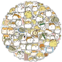 1050100pcs cute hamster animal stickers aesthetic diy water bottle laptop scrapbooking luggage cartoon decal sticker for kid