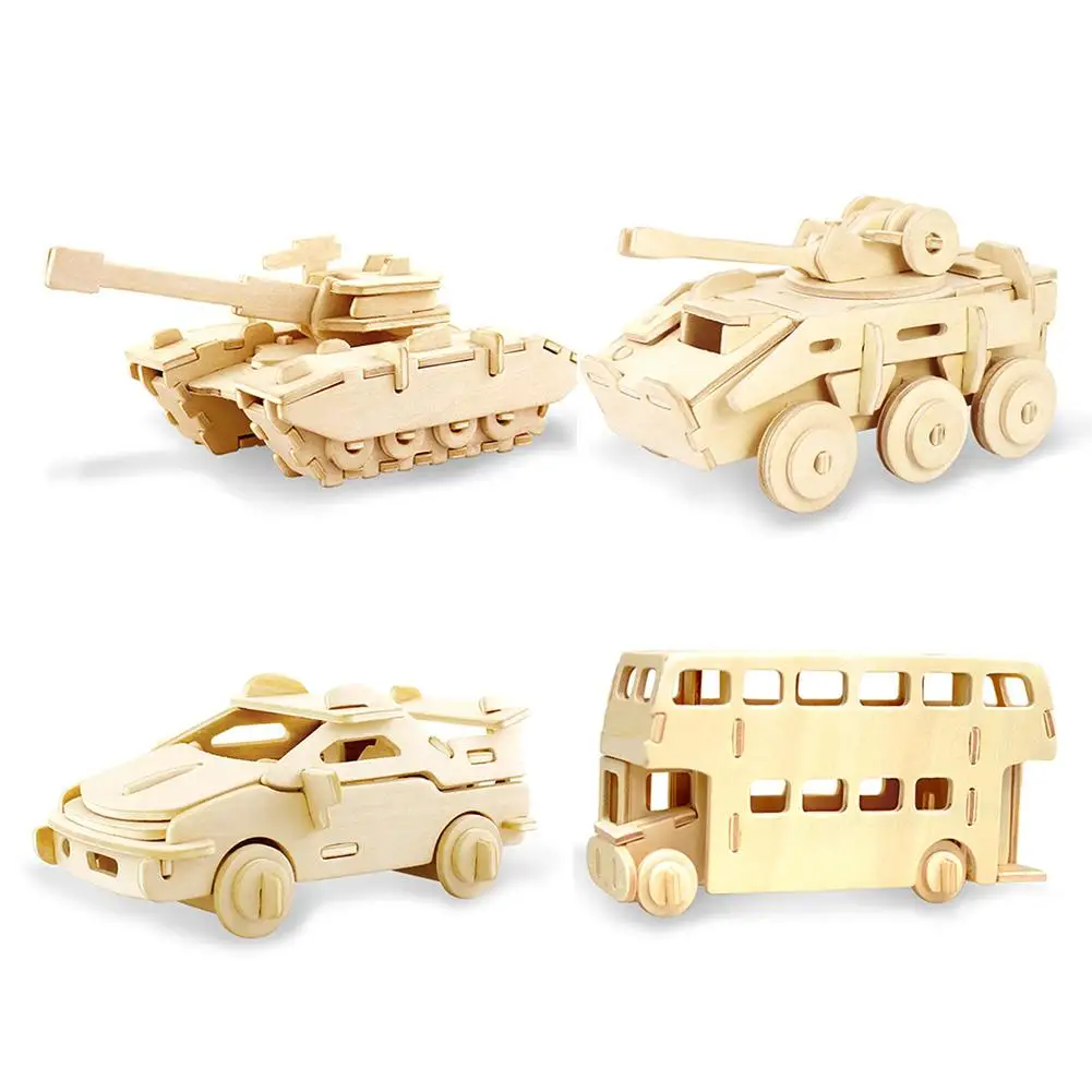 Детская игрушка 3D деревянная головоломка для самостоятельной сборки