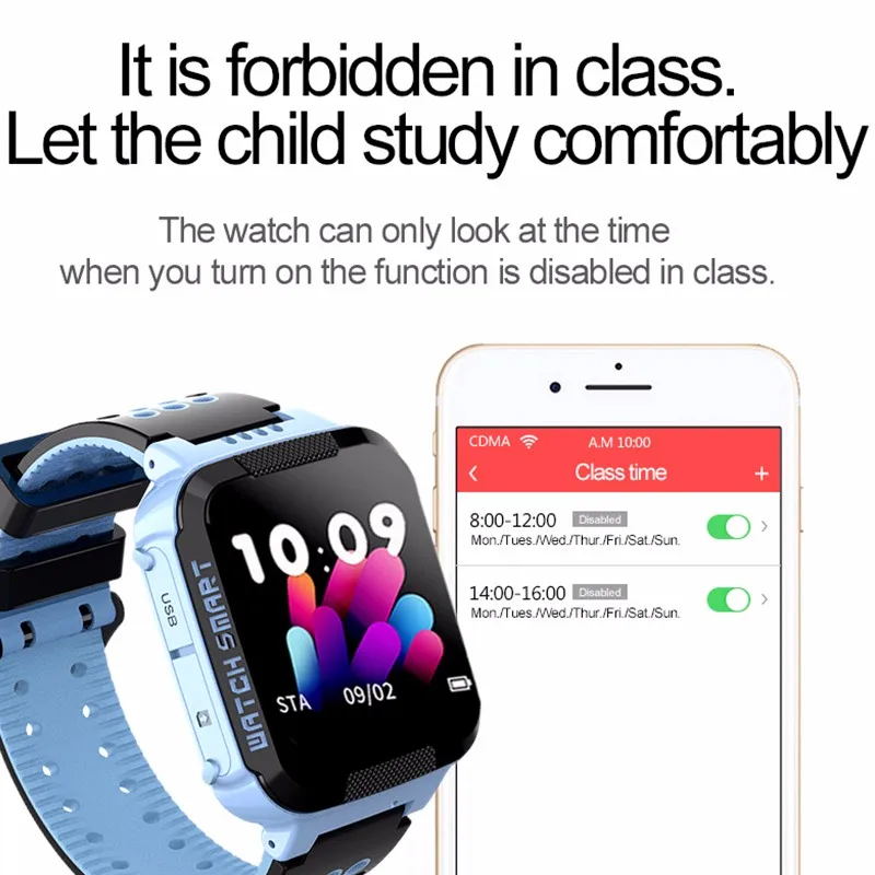 

Y37 Kids Smart Watch 2G SIM Card GPS IP67 Waterproof with Camera SOS Call Disable in Class Baby Location Track for Android IOS