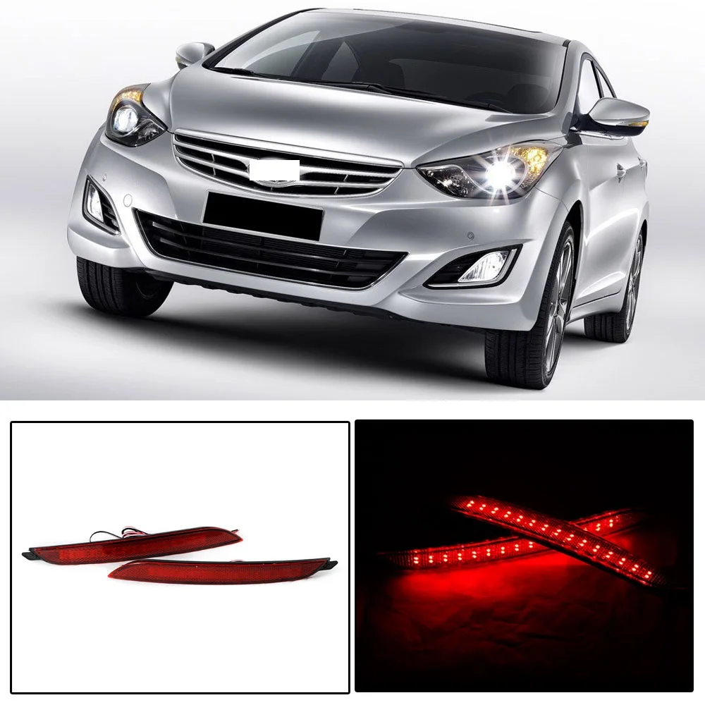 CAPQX 1 пара для Elantra 12-15 автомобильный-Стайлинг светодиодный задний светильник задний бампер светильник отражатель тормозной сигнал Предупреждение лампа задний противотуманный фонарь