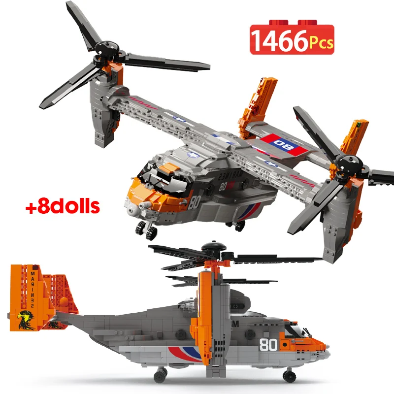 

WW2 Military Series Arme Fighter Model Building Blocks City Police Helicopter Technical Airplane Bricks Toy for Children