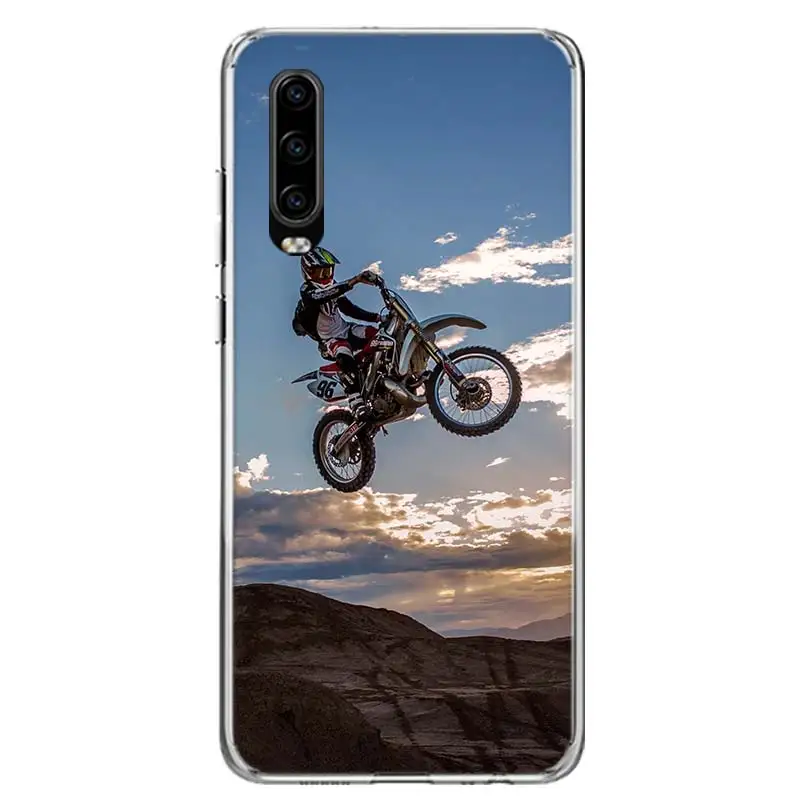 Moto Cross motorcycle sports Phone Case For Huawei P50 P40 Pro P30 Lite P20 P10 Mate 10 20 Lite 30 40 Pro Cover Coque Shell glass flip cover