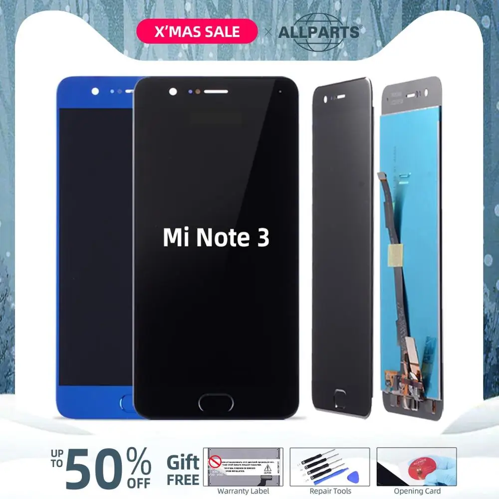 Дисплей для Xiaomi Mi Note 3 LCD в сборе с тачскрином 5.5'' черный синий
