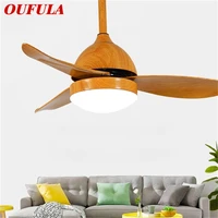 oufula simple ceiling fan with light remote control contemporary led lamp for home dining room bedroom