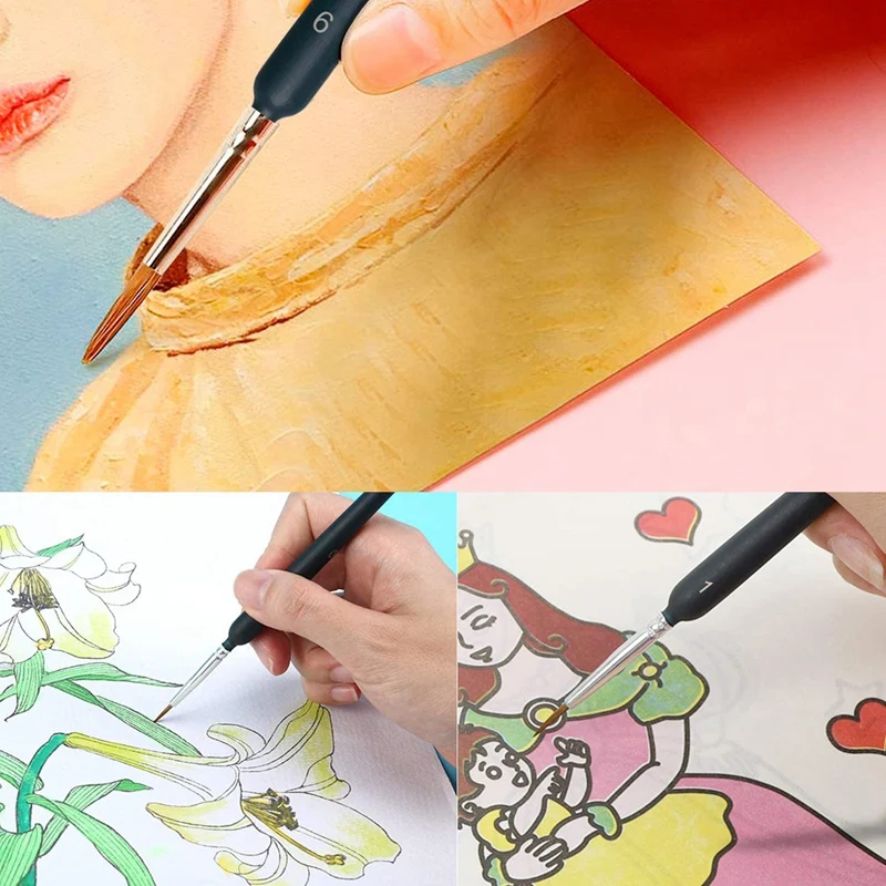 

11 Pack Miniature Paint Brushes Detail Paint Brushes Set with Ergonomic Handle - Suitable for Acrylic Painting