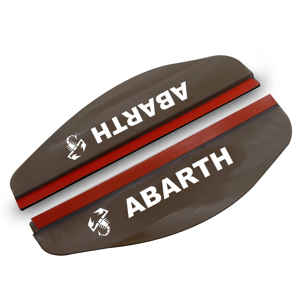 1 pair Black Car Rearview Mirror Rainproof Eyebrow Cover flexible PVC rain blade cover for Fiat Viaggio Abarth Punto Etc. | Автомобили и