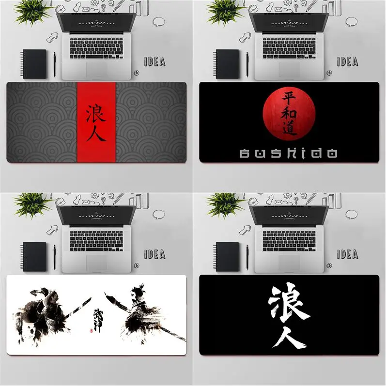 YNDFCNB высококачественный коврик для мыши с японским логотипом Bushido Samurai игровой