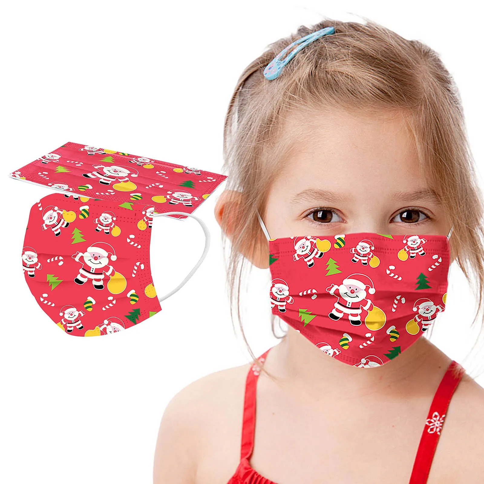 Fast Delivery 10pcs Kids Christmas Disposable Masks Halloween Cosplay Mascarillas Desechables Mascherine Merry | Тематическая