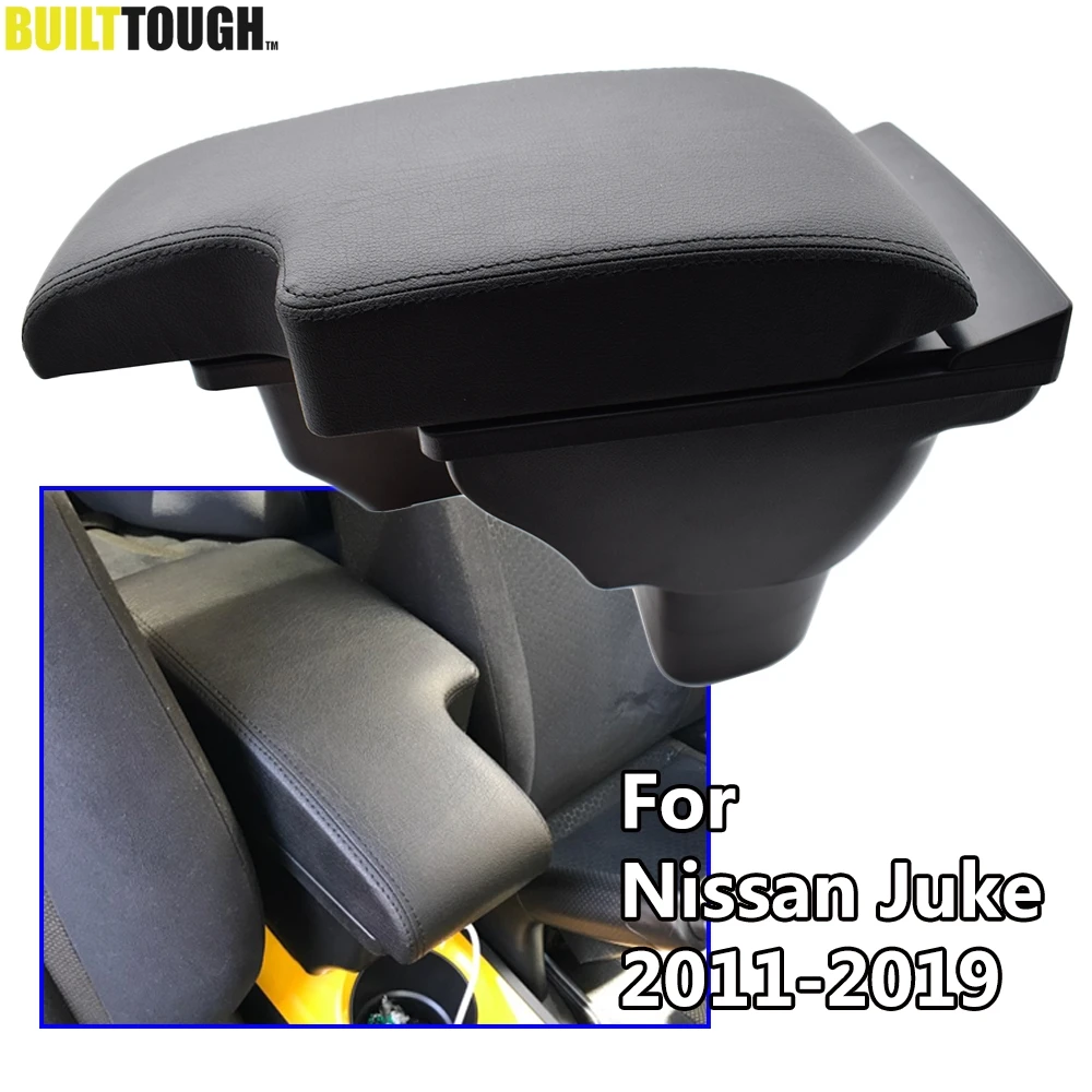 Подлокотник с новый ящик для хранения USB Nissan Juke ESQ 2011-2019 черный кожаный