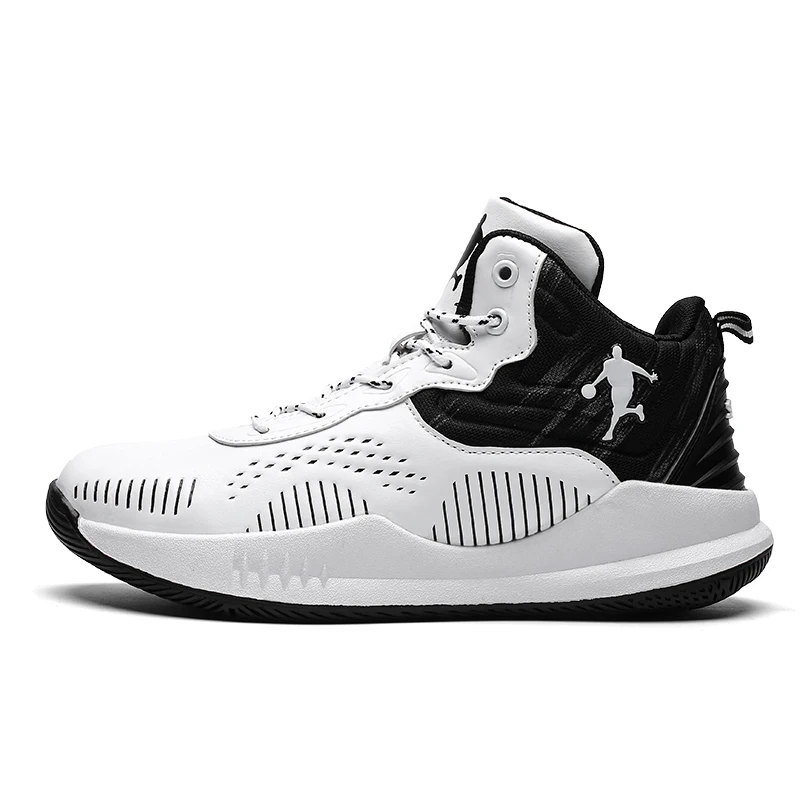 Man High-top Jordan Basketball Shoes Men's Cushioning Light Basketball Sneakers Anti-skid Breathable Outdoor Sports Jordan Shoes - Цвет: Белый