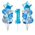 Набор воздушных шаров для мальчиков на годик, 1 день рождения, украшение для детского праздника