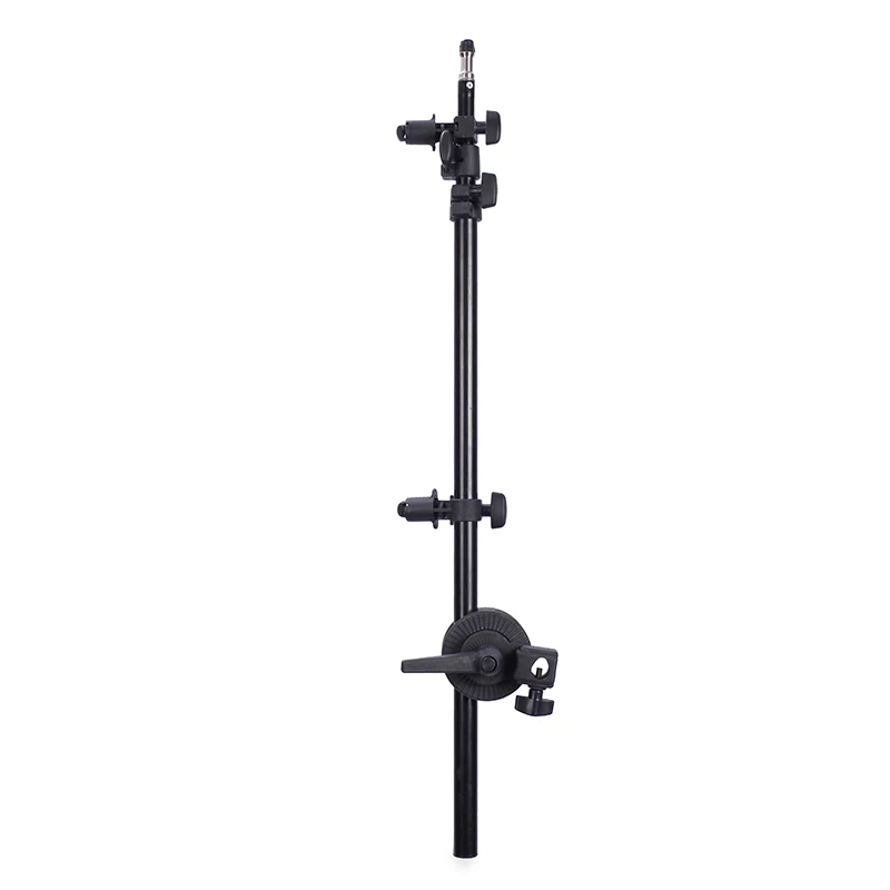 Фото Кронштейн держатель 2"-72"/70-185 см поворотная головка отражатель рукоятка поддержка черного освещения Arm Boom Stand