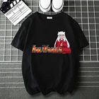 Футболки Inuyasha из 100% хлопка для мужчин и женщин, повседневные рубашки в стиле хип-хоп, летние брендовые топы, мультяшная футболка в стиле Харадзюку