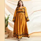 Женское платье макси в горошек, плиссированное пляжное вечернее платье с V-образным вырезом, длинными расклешенными рукавами и высокой талией, в богемном стиле