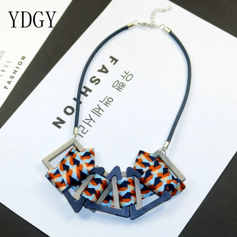 B3 2019autumn and winter new clavicle chain colored laced necklace, ladies fashion air Necklace - Окраска металла: B3