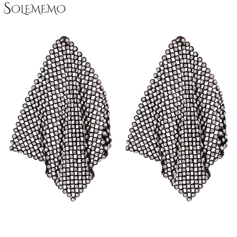 Модные висячие серьги со стразами женские ювелирные изделия геометрический