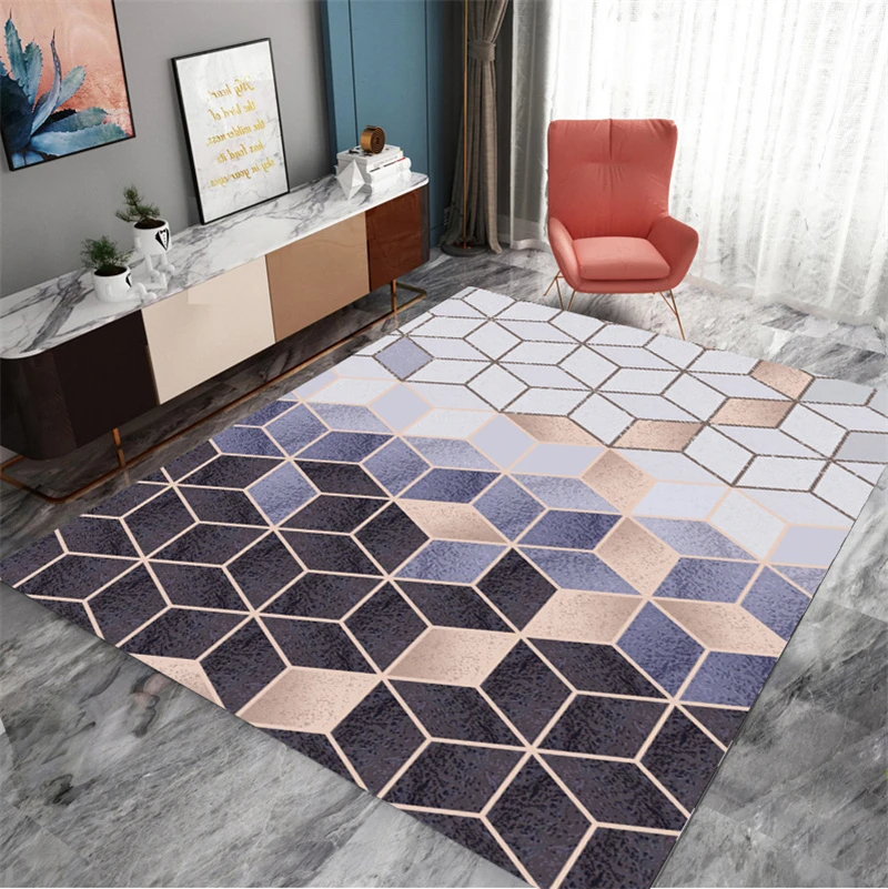 

Eovna Nordic3D Printing Carpet Washable Area Rugs Living Room Carpets Kitchen Anti-slip Rugs and Carpets for Home Living Room