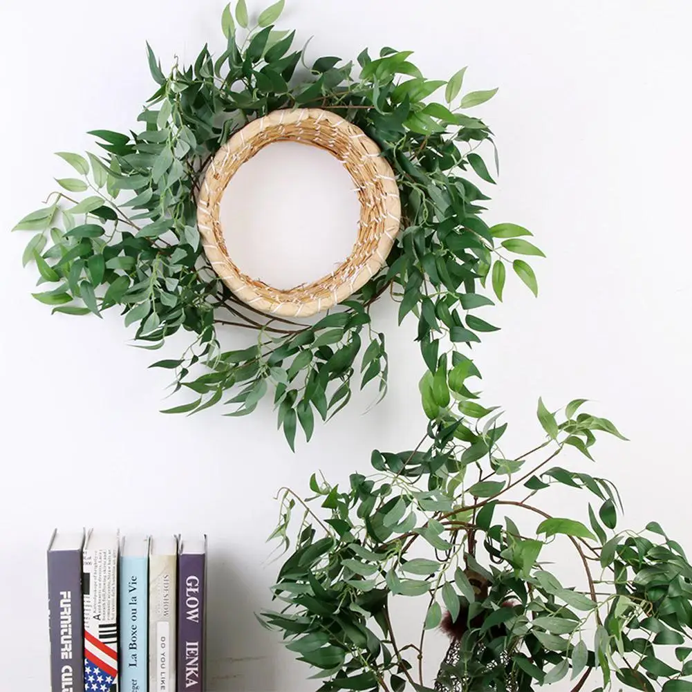 

Artificial Vines Rattan Fake Plants Wreath Wall Decor for Wedding Garden