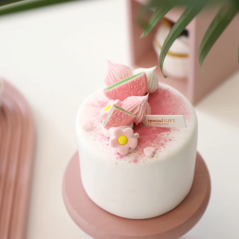 SWEETGO искусственные летние розовые кексы поддельные Oreo торт плесень светильник