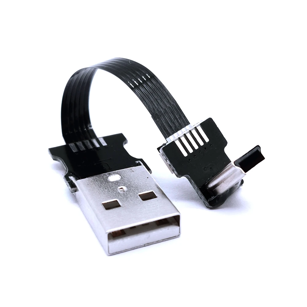 

USB Data Cable A Male to Mini USB B 5Pin Male 90 Degree UP / Down / Left / Right Angle Adapter Charge Sync 0.25M 0.5M 1M