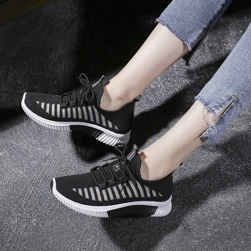 

2021 Spring Autumn New Women Casual Shoes Air Mesh Comfortable Breathable Platform Lace Up Woman Sneakers Zapatillas Mujer