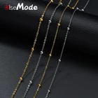 ELSEMADE, 10 Соединенных бусин, цепи 4045 см из нержавеющей стали, базовые украшения сделай сам, оптовая продажа