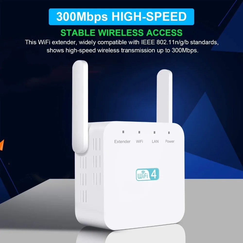 Беспроводной 300 Мбит/с WiFi ретранслятор расширитель диапазона AP Wi-Fi диапазон сигнала Усилитель расширитель Высокая совместимость с любым роутером