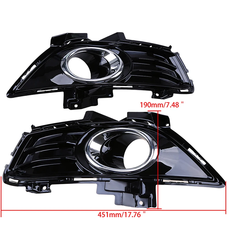 1 пара Блестящий черный правый и левый передний бампер боковая Нижняя решетка для
