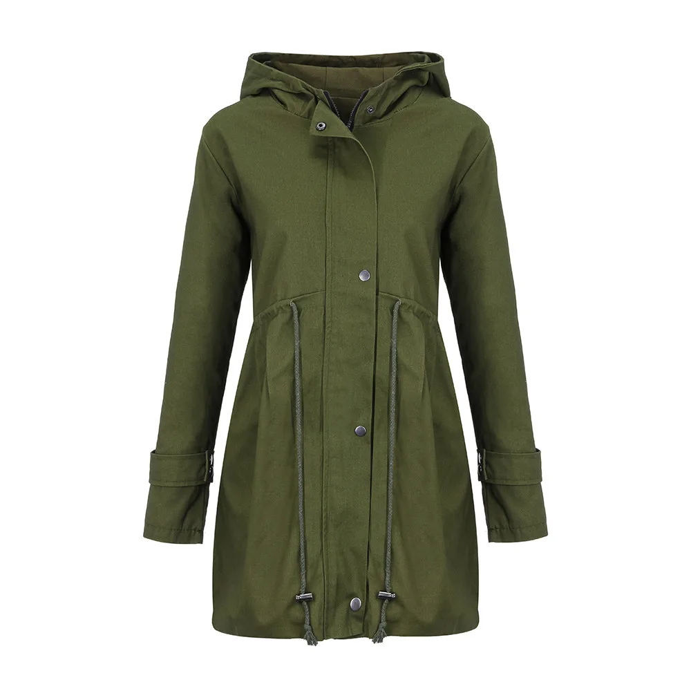 Женские куртки и пальто 2019 женские большие размеры модные однотонные пуговицы