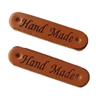 Этикетки для одежды, сумок, обуви, ручной работы, кожаные, 4 варианта