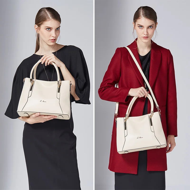 Женские сумки из яловой кожи LAORENTOU Повседневная Дамская сумка через плечо