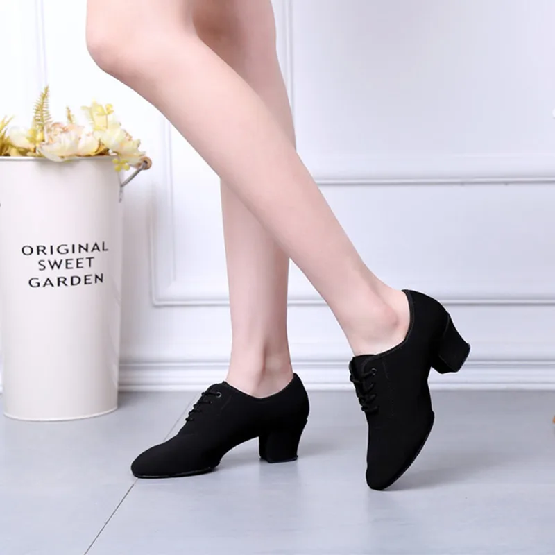 EU26-40 Low Heel Ballroom Napped Split sole Practice Dance Shoes Women's Oxford upper Modern Kids Teacher Standard | Спорт и