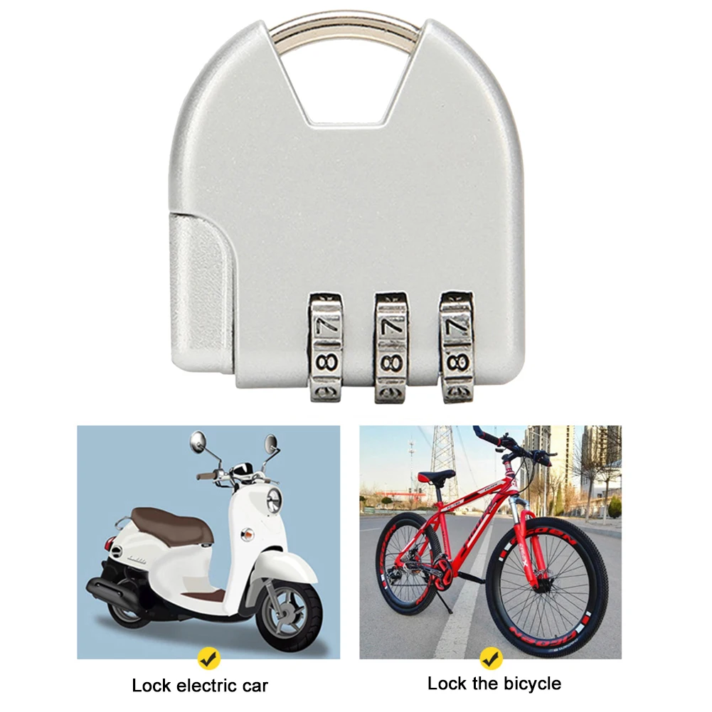 

Mini Zinc Alloy 3-Digit Code Luggage Password Padlock Backpack Anti-Theft Password Lock Drawer Storage Box Combination Locks