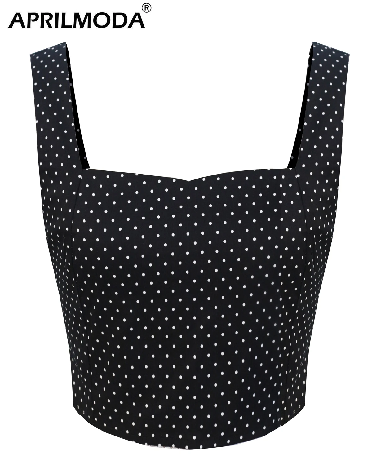 Женская винтажная рубашка в стиле рокабилли черная блузка на тонких бретелях с V