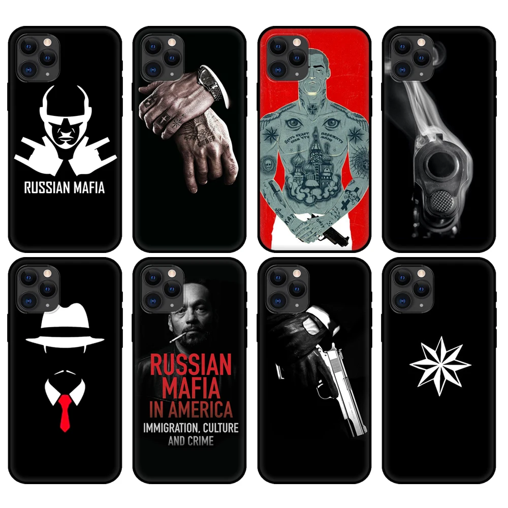 Черный чехол из ТПУ для iphone 5 5s se 6 6s 7 8 plus x 10 XR XS 11 pro MAX с русской мафией - купить по